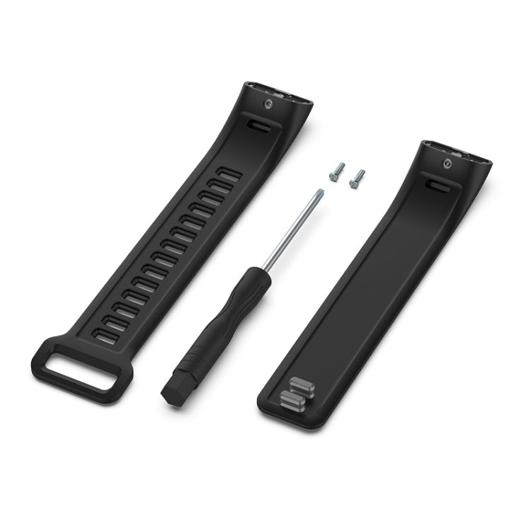 For Huawei Band 2 Pro / Band 2 / ERS-B19 / ERS-B29 Sports Bracelet Silicone Watch Band(Black) - Watch Bands by PMC Jewellery | Online Shopping South Africa | PMC Jewellery | Buy Now Pay Later Mobicred