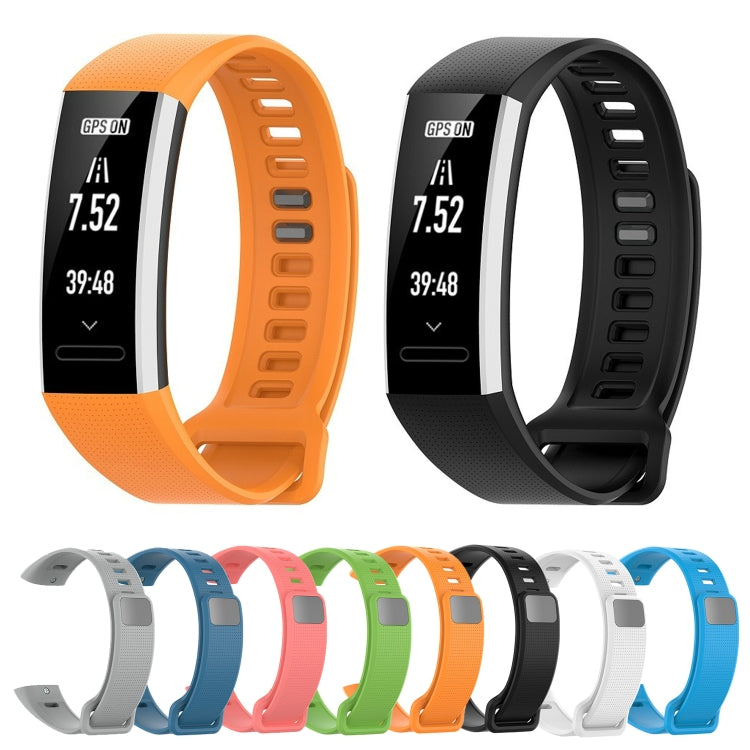 For Huawei Band 2 Pro / Band 2 / ERS-B19 / ERS-B29 Sports Bracelet Silicone Watch Band(Black) - Watch Bands by PMC Jewellery | Online Shopping South Africa | PMC Jewellery | Buy Now Pay Later Mobicred
