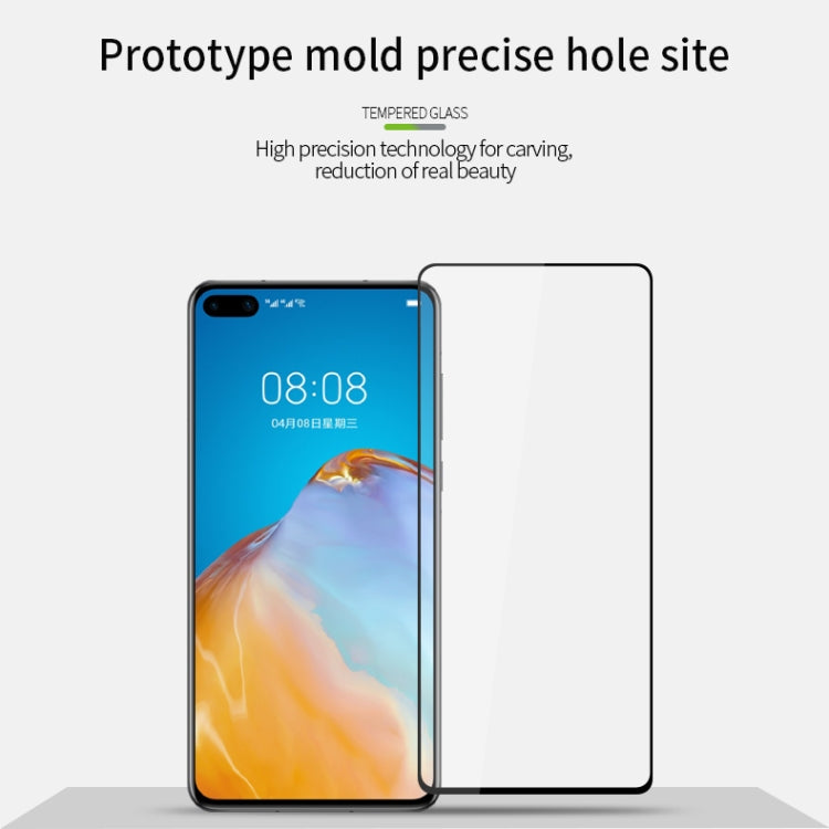 For Huawei P40 PINWUYO 9H 2.5D Full Screen Tempered Glass Film(Black) - Huawei Tempered Glass by PINWUYO | Online Shopping South Africa | PMC TechLife | Buy Now Pay Later Mobicred