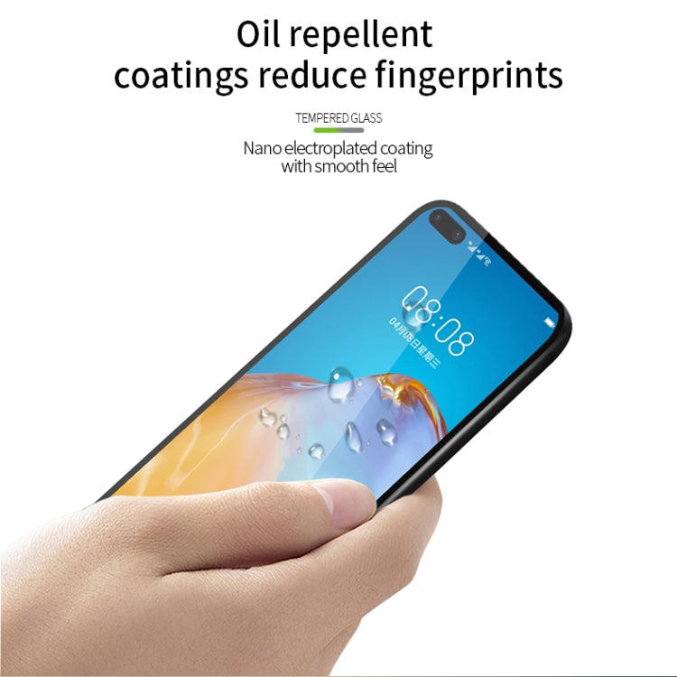For Huawei P40 PINWUYO 9H 2.5D Full Screen Tempered Glass Film(Black) - Huawei Tempered Glass by PINWUYO | Online Shopping South Africa | PMC TechLife | Buy Now Pay Later Mobicred