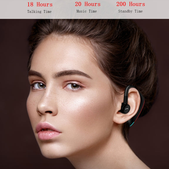 F900 Mini Earhook 180�� Freely Rotating Wireless Bluetooth 5.0 Earphone Car Handsfree Call Headphone(Black Gray)