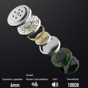 F900 Mini Earhook 180�� Freely Rotating Wireless Bluetooth 5.0 Earphone Car Handsfree Call Headphone(Black Gray)