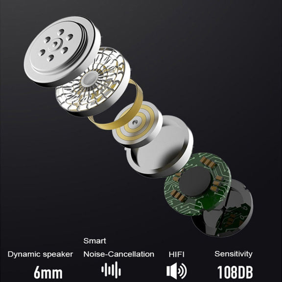 F900 Mini Earhook 180�� Freely Rotating Wireless Bluetooth 5.0 Earphone Car Handsfree Call Headphone(Black Gray)