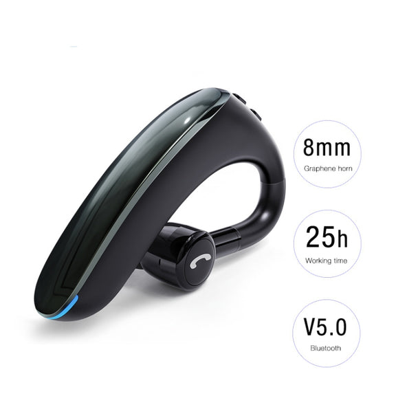 F900 Mini Earhook 180�� Freely Rotating Wireless Bluetooth 5.0 Earphone Car Handsfree Call Headphone(Red)