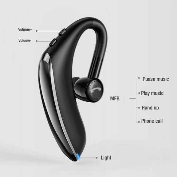 F900 Mini Earhook 180�� Freely Rotating Wireless Bluetooth 5.0 Earphone Car Handsfree Call Headphone(Red)