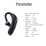 F900 Mini Earhook 180�� Freely Rotating Wireless Bluetooth 5.0 Earphone Car Handsfree Call Headphone(Red)