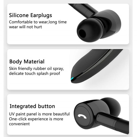 F900 Mini Earhook 180�� Freely Rotating Wireless Bluetooth 5.0 Earphone Car Handsfree Call Headphone(Red)