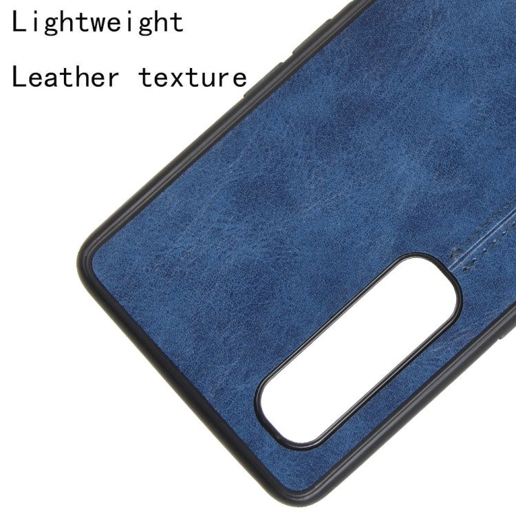 For Oppo Find X2 Pro Regular Version  Shockproof Sewing Cow Pattern Skin PC + PU + TPU Case(Blue) - OPPO Cases by PMC TechLife | Online Shopping South Africa | PMC TechLife | Buy Now Pay Later Mobicred