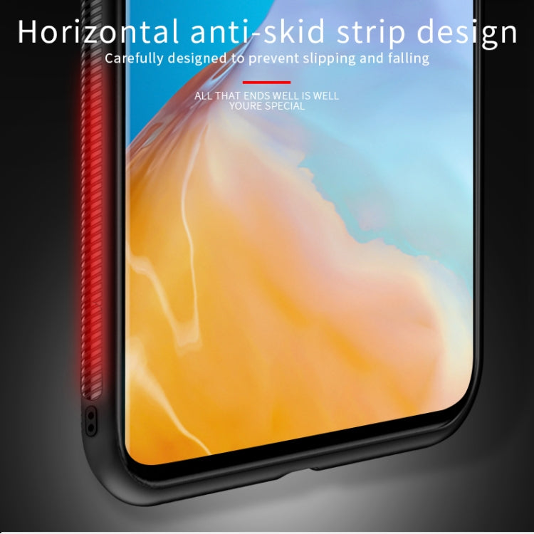 For Huawei P40 PINWUYO Rong Series  Shockproof PC + TPU+ Chemical Fiber Cloth Protective Cover(Blue) - free shipping - PMC TechLife - Order now!
