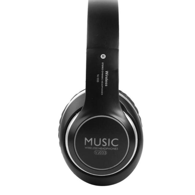 VJ033 Multi-function Upgrade Bluetooth 5.0 Headset Stereo Wireless LED Microphone FM Radio Headset(Black) - Headset & Headphone by PMC TechLife | Online Shopping South Africa | PMC TechLife