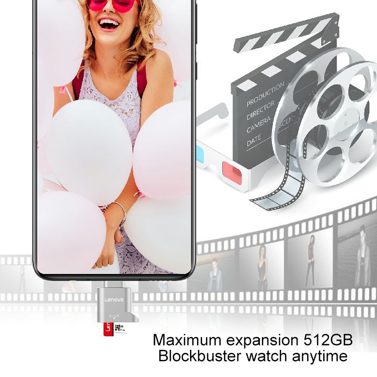 Lenovo D201 USB-C / Type-C To TF Card Reader - Card Reader by Lenovo | Online Shopping South Africa | PMC Jewellery | Buy Now Pay Later Mobicred