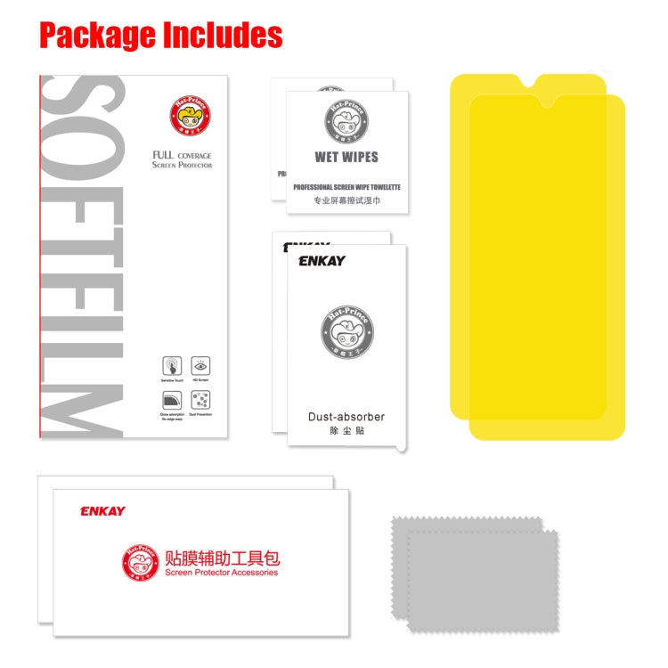 For Galaxy S20+ 2 PCS ENKAY Hat-Prince 0.1mm 3D Full Screen Protector Explosion-proof Hydrogel Film - For Samsung by ENKAY | Online Shopping South Africa | PMC Jewellery | Buy Now Pay Later Mobicred