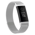 Stainless Steel Magnet Watch Band for FITBIT Charge 4 / 3, Large Size: 210x18mm(Silver)