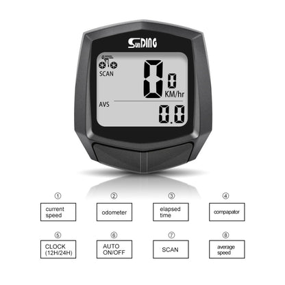 SUNDING SD-581A Bike Wired Computer Speedometer Odometer Cycling Bicycle Waterproof Measurable Temperature Stopwatch - Speedometers by SUNDING | Online Shopping South Africa | PMC Jewellery | Buy Now Pay Later Mobicred