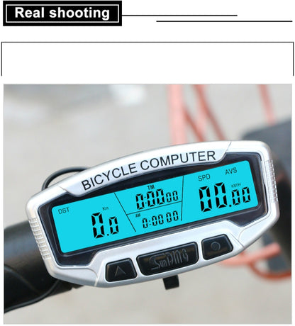SUNDING SD-558A Bicycle Computer Wired Stopwatch Bicycle Speedometer Digital Odometer Rainproof LCD Backlight Stopwatch - free shipping - PMC Jewellery - Order now!