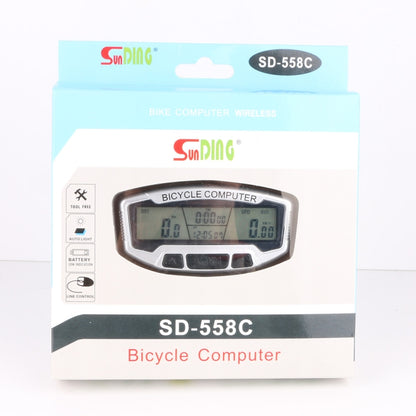 SUNDING SD-558C Bicycle Computer Wireless Digital LCD Backlight Road Speedometer Stopwatch Speedometer - Speedometers by SUNDING | Online Shopping South Africa | PMC Jewellery | Buy Now Pay Later Mobicred