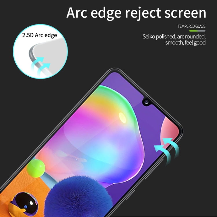 For Galaxy A31 PINWUYO 9H 2.5D Full Screen Tempered Glass Film(Black) - Galaxy Tempered Glass by PINWUYO | Online Shopping South Africa | PMC TechLife | Buy Now Pay Later Mobicred
