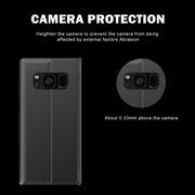 For Samsung Galaxy S10 Plus Plain Texture Cloth Attraction Flip Holder Leather Phone Case(Black)