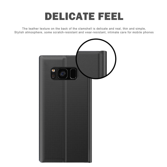 For Samsung Galaxy S10 Plus Plain Texture Cloth Attraction Flip Holder Leather Phone Case(Black)