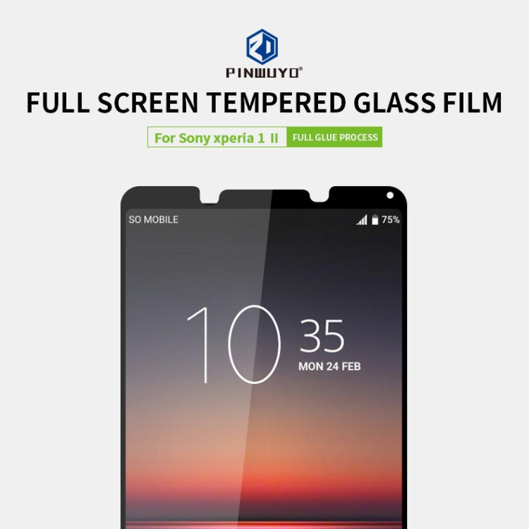 For Sony Xperia 1 II PINWUYO 9H 2.5D Full Screen Tempered Glass Film(Black)