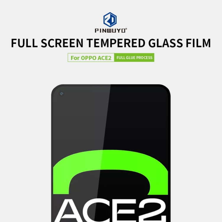For OPPO Ace2 PINWUYO 9H 2.5D Full Screen Tempered Glass Film(Black)