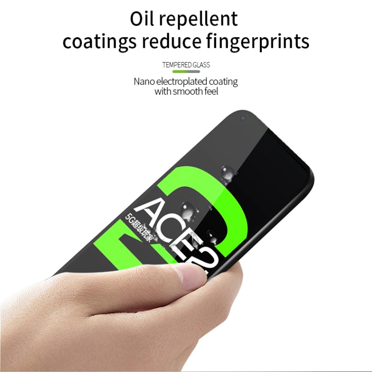 For OPPO Ace2 PINWUYO 9H 2.5D Full Screen Tempered Glass Film(Black)