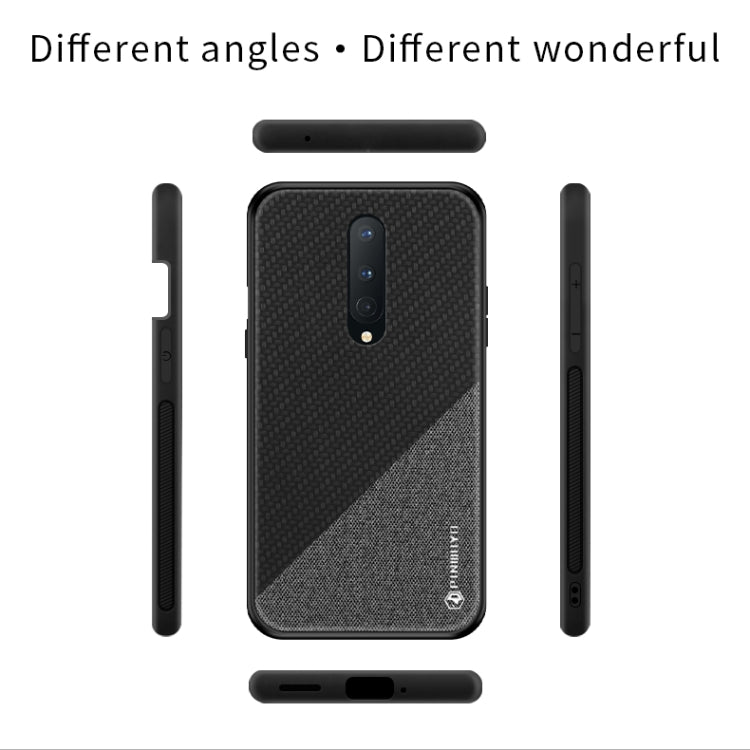 For Oneplus 8 PINWUYO Rong Series  Shockproof PC + TPU+ Chemical Fiber Cloth Protective Cover(Yellow) - OnePlus Cases by PINWUYO | Online Shopping South Africa | PMC TechLife | Buy Now Pay Later Mobicred