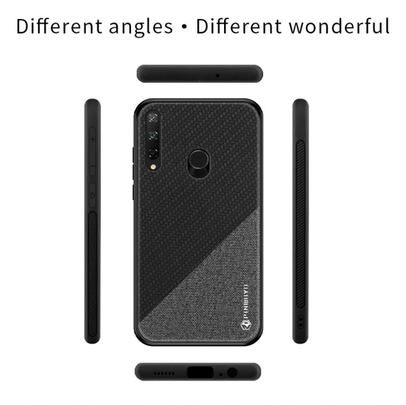 For Huawei Y7P/P40Lite E/Honor9C PINWUYO Rong Series  Shockproof PC + TPU+ Chemical Fiber Cloth Protective Cover(Blue)