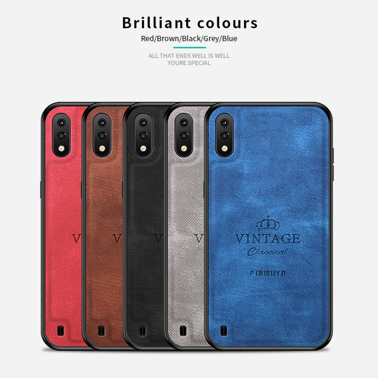 For Galaxy A01 PINWUYO Zun Series PC + TPU + Skin Water-resistant And Anti-fall All-inclusive Protective Shell(Black)