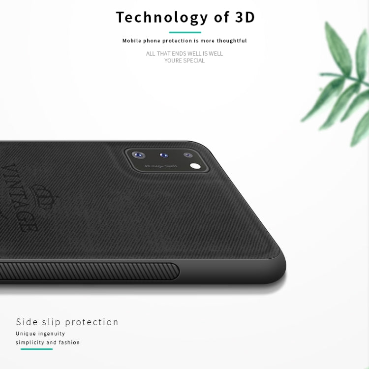 For Galaxy A41 PINWUYO Zun Series PC + TPU + Skin Water-resistant And Anti-fall All-inclusive Protective Shell(Black)