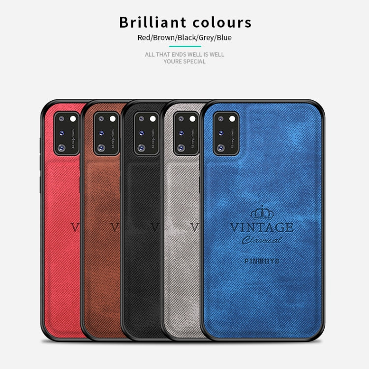 For Galaxy A41 PINWUYO Zun Series PC + TPU + Skin Water-resistant And Anti-fall All-inclusive Protective Shell(Brown)