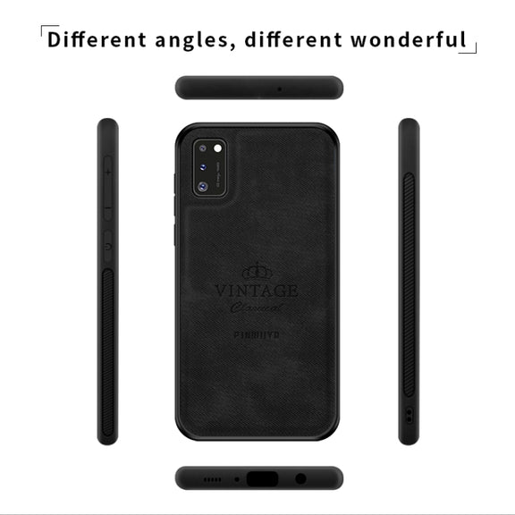 For Galaxy A41 PINWUYO Zun Series PC + TPU + Skin Water-resistant And Anti-fall All-inclusive Protective Shell(Brown)