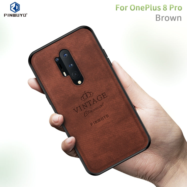 For Oneplus 8 Pro PINWUYO Zun Series PC + TPU + Skin Waterproof And Anti-fall All-inclusive Protective Shell(Brown) - free shipping - PMC TechLife - Order now!
