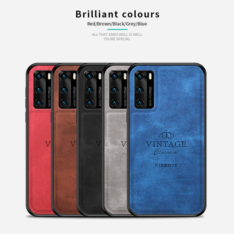 For Huawei P40 PINWUYO Zun Series PC + TPU + Skin Waterproof And Anti-fall All-inclusive Protective Shell(Brown) - free shipping - PMC TechLife - Order now!