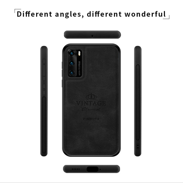 For Huawei P40 PINWUYO Zun Series PC + TPU + Skin Waterproof And Anti-fall All-inclusive Protective Shell(Brown) - free shipping - PMC TechLife - Order now!