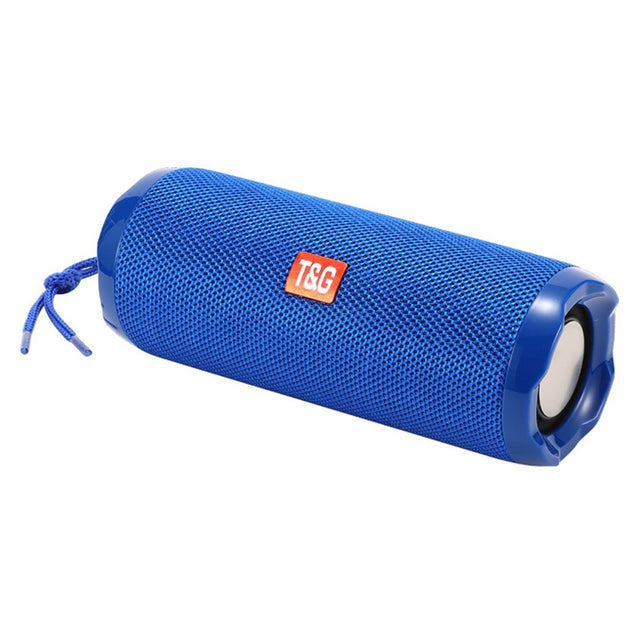 T&G TG191 10W Water-resistant Bluetooth Speaker Stereo Double Diaphragm Subwoofer Portable Audio FM Radio(Blue)