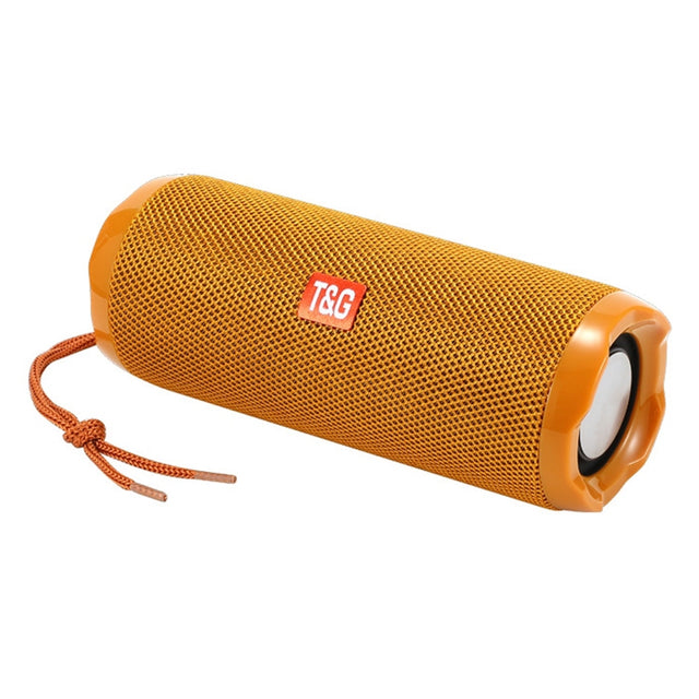 T&G TG191 10W Water-resistant Bluetooth Speaker Stereo Double Diaphragm Subwoofer Portable Audio FM Radio(Gold)