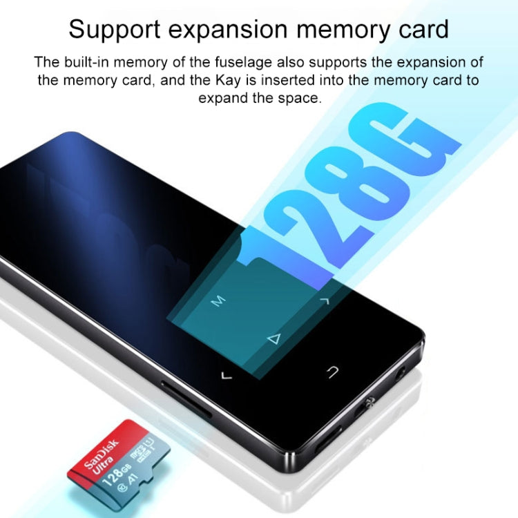 X2 1.8 inch Touch Screen Metal Bluetooth MP3 MP4 Hifi Sound Music Player 8GB(Black) - MP4 Player by PMC TechLife | Online Shopping South Africa | PMC TechLife