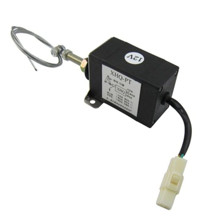 Normally Close DC 12V/24V Diesel Engine Flame Out Device Engine Stop Solenoid Valve XHQ-PT Power Off Pull Type Flameout Magnetic 12V