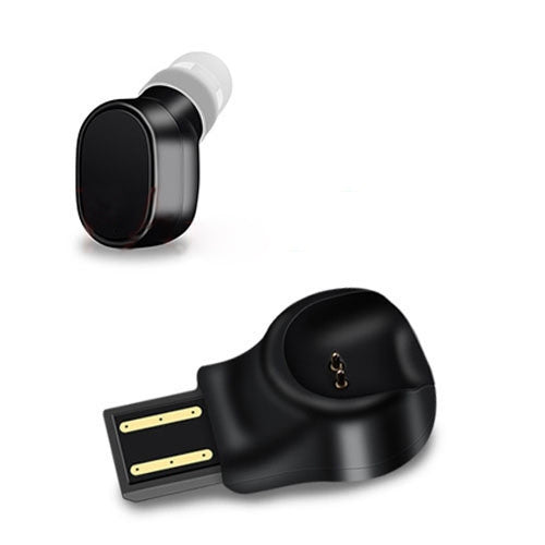 LESIRI X12 Bluetooth Headset Mini Wireless Earphone Portable USB Magnetic Charging Headset Sport Earbud Headset for iPhone(Black) - Bluetooth Earphone by LESIRI | Online Shopping South Africa | PMC Jewellery | Buy Now Pay Later Mobicred