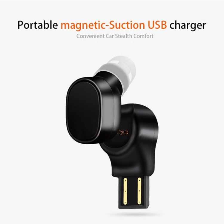 LESIRI X12 Bluetooth Headset Mini Wireless Earphone Portable USB Magnetic Charging Headset Sport Earbud Headset for iPhone(Black) - Bluetooth Earphone by LESIRI | Online Shopping South Africa | PMC TechLife | Buy Now Pay Later Mobicred