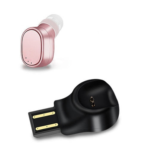 LESIRI X12 Bluetooth Headset Mini Wireless Earphone Portable USB Magnetic Charging Headset Sport Earbud Headset for iPhone(Rose Gold) - Bluetooth Earphone by LESIRI | Online Shopping South Africa | PMC TechLife | Buy Now Pay Later Mobicred