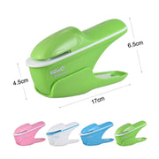 Hand-held Mini Safe Stapleless Staple Max 7 Sheets Paper Binding Machine(White)