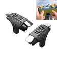 2 Pairs F01 Electroplating Mechanical Shaft Bidirectional Button Auxiliary Shooting Game Handle for Mobile Phones within The Thickness of 6.1-12.0mm(Black) - Handle Shooter by PMC TechLife | Online Shopping South Africa | PMC TechLife | Buy Now Pay Later Mobicred
