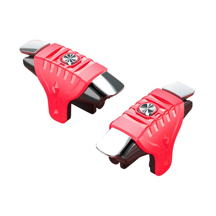 2 Pairs F01 Electroplating Mechanical Shaft Bidirectional Button Auxiliary Shooting Game Handle for Mobile Phones within The Thickness of 6.1-12.0mm(Red) - Handle Shooter by PMC TechLife | Online Shopping South Africa | PMC TechLife