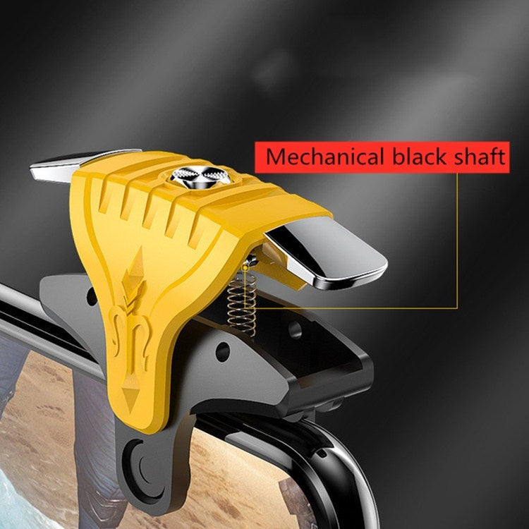 2 Pairs F01 Electroplating Mechanical Shaft Bidirectional Button Auxiliary Shooting Game Handle for Mobile Phones within The Thickness of 6.1-12.0mm(Red) - Handle Shooter by PMC TechLife | Online Shopping South Africa | PMC TechLife