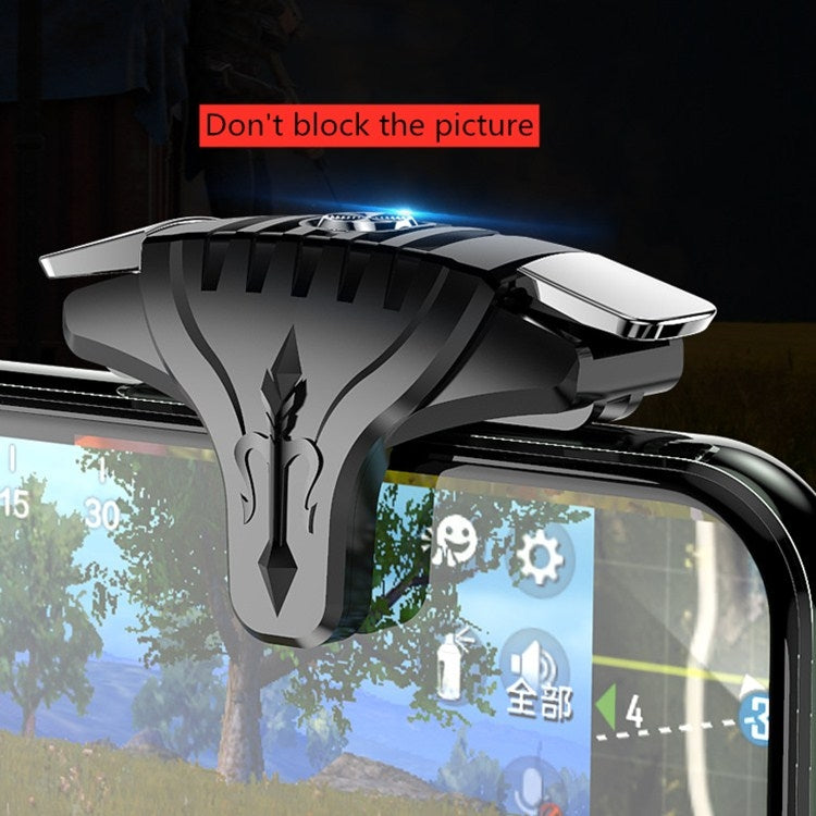 2 Pairs F01 Electroplating Mechanical Shaft Bidirectional Button Auxiliary Shooting Game Handle for Mobile Phones within The Thickness of 6.1-12.0mm(Red) - Handle Shooter by PMC TechLife | Online Shopping South Africa | PMC TechLife