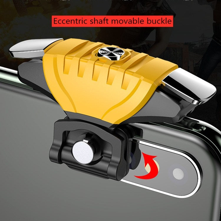 2 Pairs F01 Electroplating Mechanical Shaft Bidirectional Button Auxiliary Shooting Game Handle for Mobile Phones within The Thickness of 6.1-12.0mm(Red) - Handle Shooter by PMC TechLife | Online Shopping South Africa | PMC TechLife