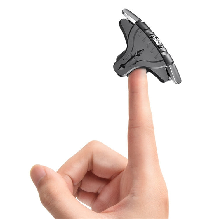 2 Pairs F01 Electroplating Mechanical Shaft Bidirectional Button Auxiliary Shooting Game Handle for Mobile Phones within The Thickness of 6.1-12.0mm(Red) - Handle Shooter by PMC TechLife | Online Shopping South Africa | PMC TechLife