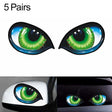 5 Pairs D 601 3D Stereo Reflective Cat Eyes Car Sticker Adhesive Creative Rearview Mirror Decal, Size: 12x7.5cm - Decorative Sticker by PMC TechLife | Online Shopping South Africa | PMC TechLife | Buy Now Pay Later Mobicred